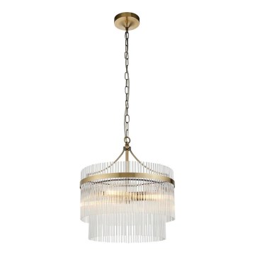 Endon 99167 - Lestenec na verigi MARIETTA 3xE14/7W/230V medenina/prozorna