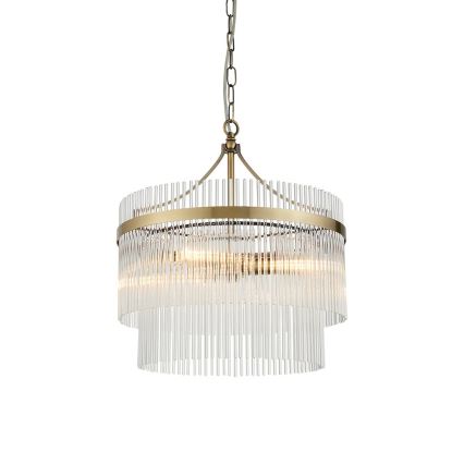 Endon 99167 - Lestenec na verigi MARIETTA 3xE14/7W/230V medenina/prozorna