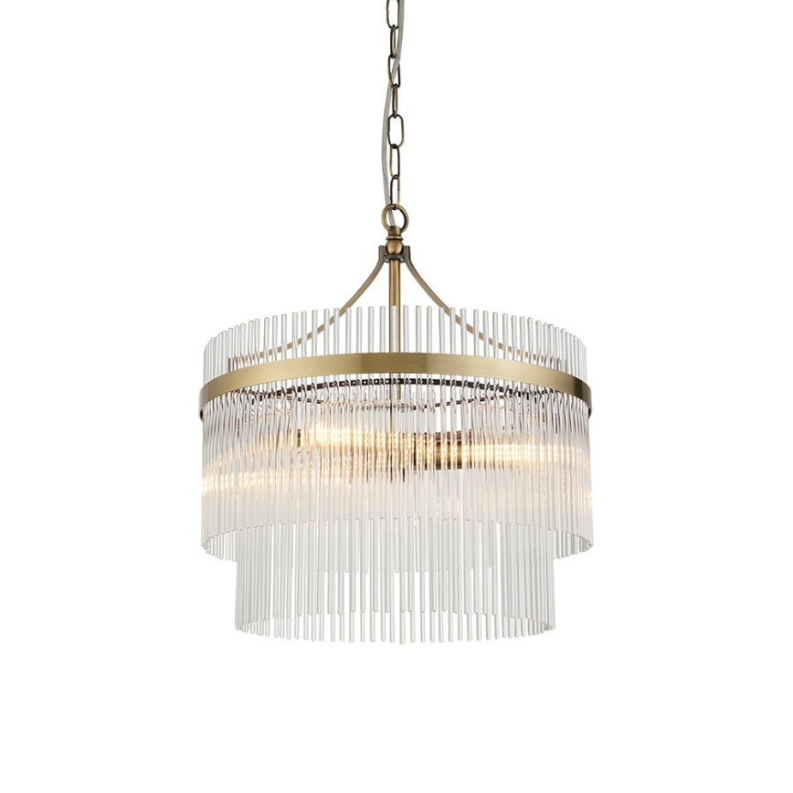 Endon 99167 - Lestenec na verigi MARIETTA 3xE14/7W/230V medenina/prozorna