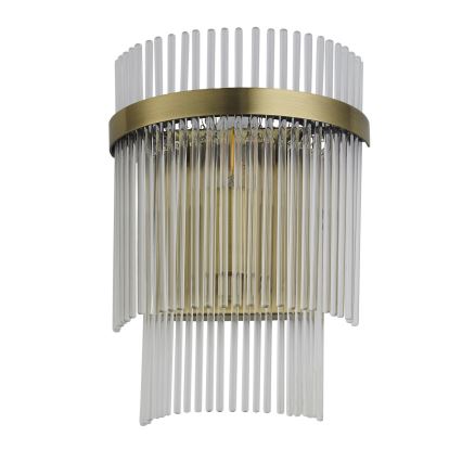 Endon 99168 - Stenska svetilka MARIETTA 1xE14/6W/230V medenina/prozorna