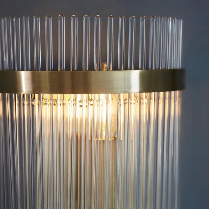 Endon 99168 - Stenska svetilka MARIETTA 1xE14/6W/230V medenina/prozorna