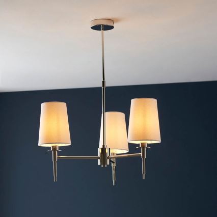 Endon 99455 - Lestenec na drogu 3xE14/6W/230V sijajni krom/bela