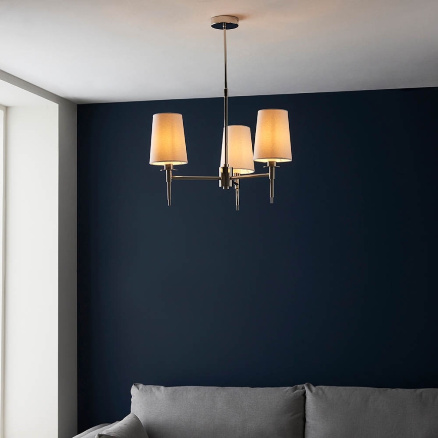 Endon 99455 - Lestenec na drogu 3xE14/6W/230V sijajni krom/bela