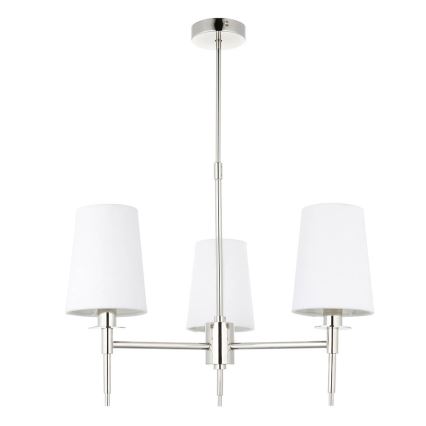 Endon 99455 - Lestenec na drogu 3xE14/6W/230V sijajni krom/bela