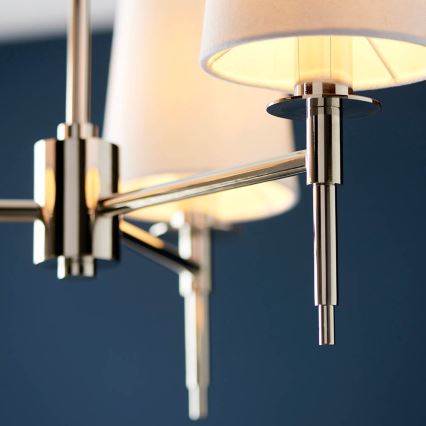 Endon 99455 - Lestenec na drogu 3xE14/6W/230V sijajni krom/bela