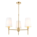 Endon 99456 - lestenec na drogu 3xE14/6W/230V zlata/bela