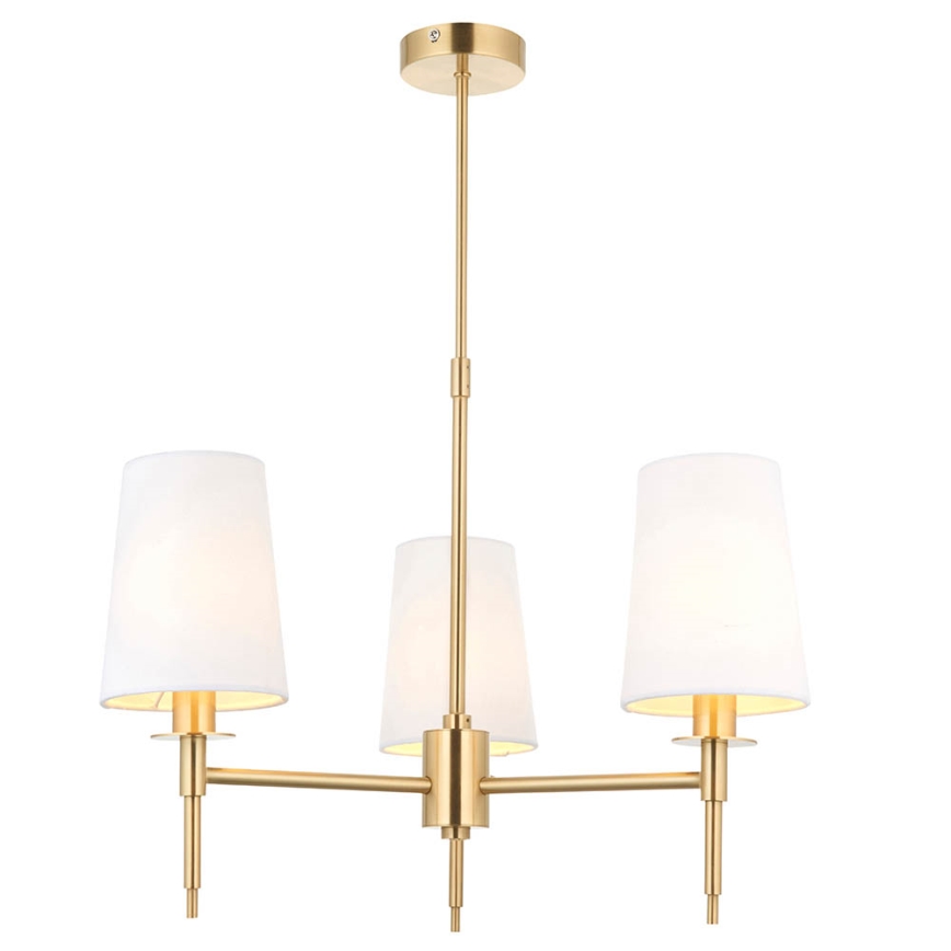 Endon 99456 - lestenec na drogu 3xE14/6W/230V zlata/bela
