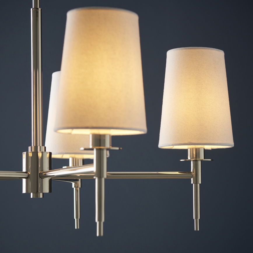 Endon 99457 - Lestenec na verigi 5xE14/6W/230V sijajni krom/bela