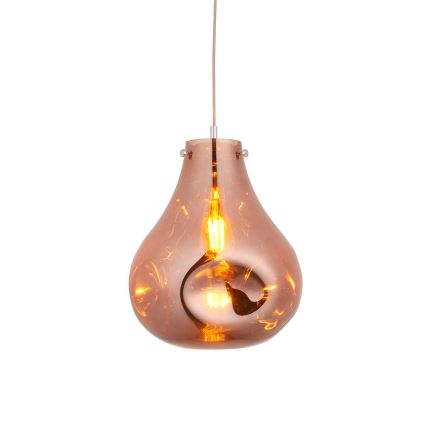 Endon 99790 - Lestenec na kablu EUROPA 1xE27/10W/230V dimno rjava
