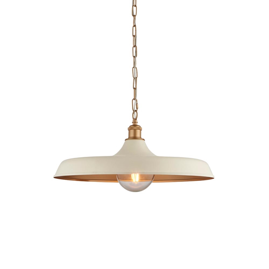 Endon 99999 - Lestenec na verigi SABIAN 1xE27/10W/230V kremna/zlata