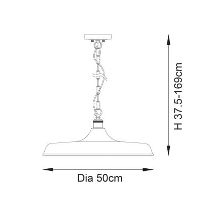 Endon 99999 - Lestenec na verigi SABIAN 1xE27/10W/230V kremna/zlata