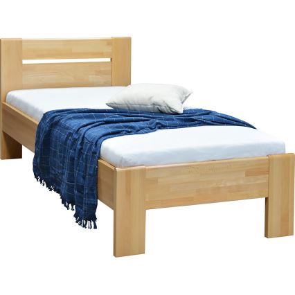 Enojna postelja iz masivnega bukovega lesa AMBER 90 x 200 cm