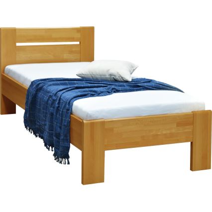 Enoposteljna postelja AMBER 90x200 cm v svetlem orehu