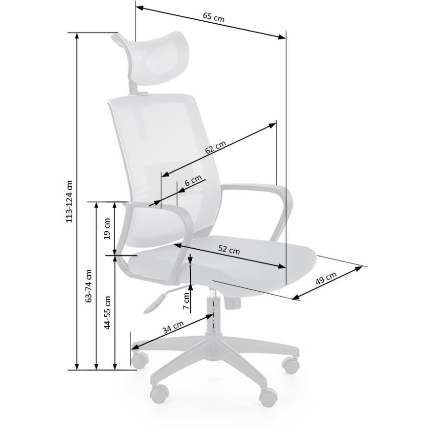 Ergonomski pisarniški stol ARSEN siva