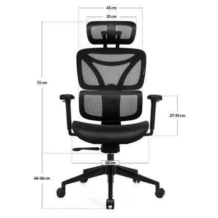 Ergonomski pisarniški stol LEVANO črna