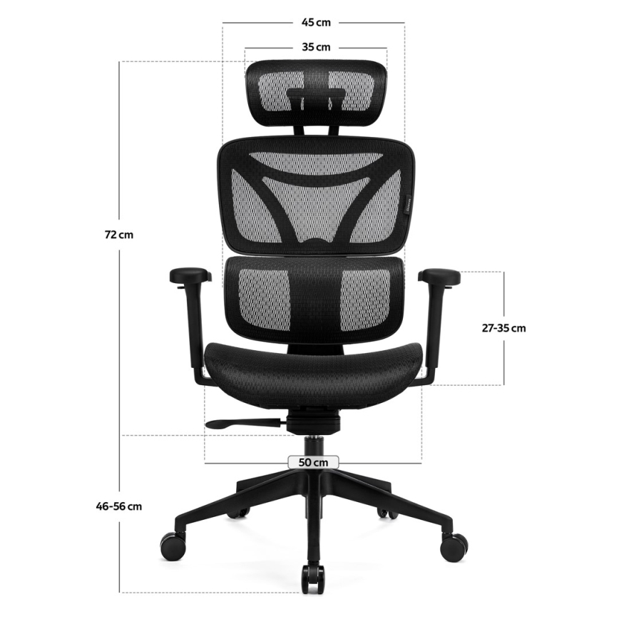 Ergonomski pisarniški stol LEVANO črna