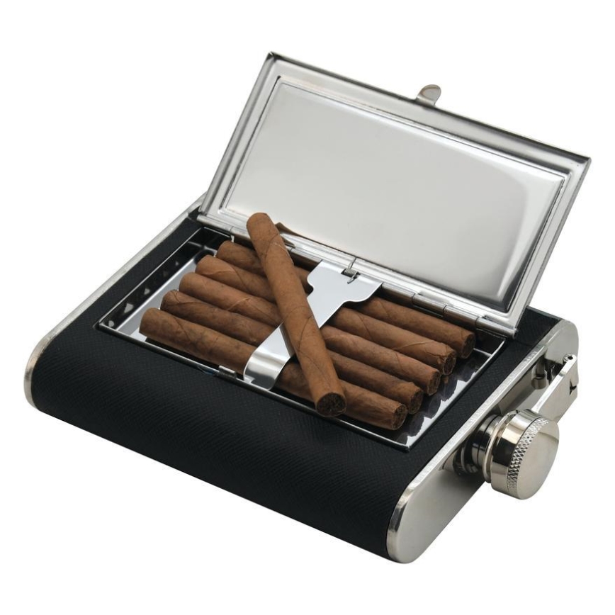 Etui za cigare 175 ml črna