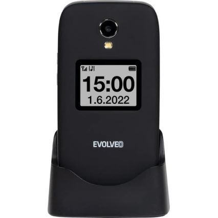 Evolveo - EasyPhone FS, preklopni mobilni telefon 2.8, črna