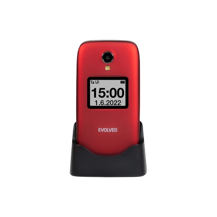 Evolveo - EasyPhone FS preklopni mobilni telefon za starejše 2.8 rdeč