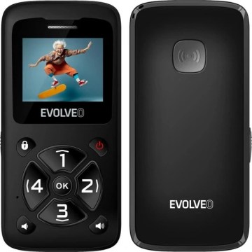 Evolveo - EasyPhone ID, mobilni telefon za starejše, črna