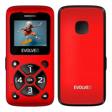 Evolveo - EasyPhone ID mobilni telefon za starejše rdeč