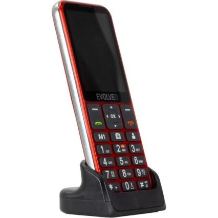 Evolveo - EasyPhone LT 4G mobilni telefon za starejše, rdeč