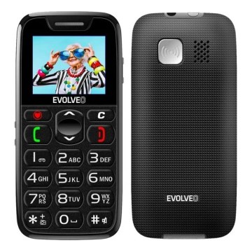 Evolveo - EasyPhone, mobilni telefon za starejše, črne barve
