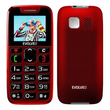 Evolveo - EasyPhone mobilni telefon za starejše v rdeči barvi