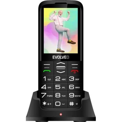 Evolveo - EasyPhone XO, mobilni telefon za starejše, črn