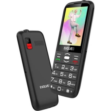 Evolveo - EasyPhone XO, mobilni telefon za starejše, črn
