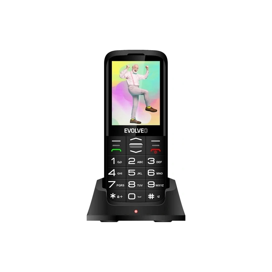Evolveo - EasyPhone XO mobilni telefon za starejše črna