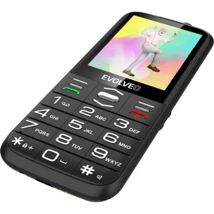 Evolveo - EasyPhone XO mobilni telefon za starejše črna