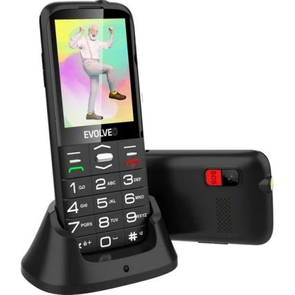Evolveo - EasyPhone XO mobilni telefon za starejše črna