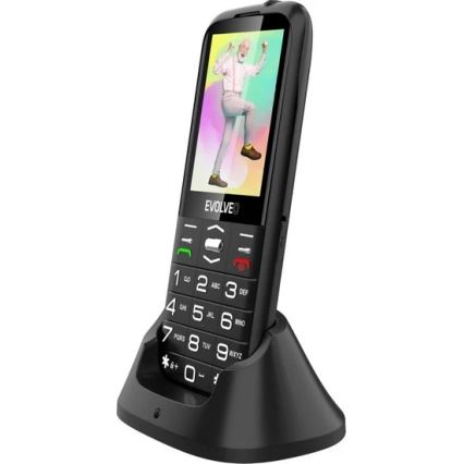 Evolveo - EasyPhone XO mobilni telefon za starejše črna