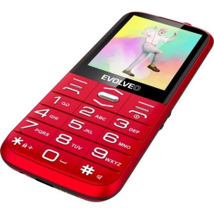 Evolveo - EasyPhone XO, mobilni telefon za starejše, rdeč