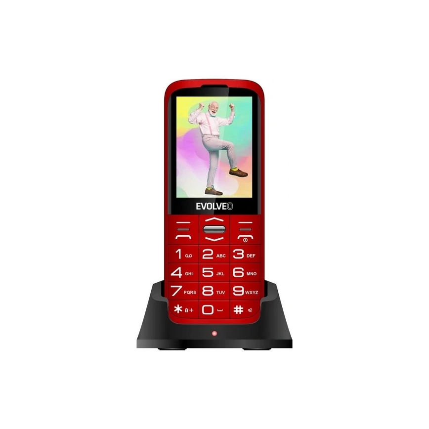 Evolveo - EasyPhone XO rdeč mobilni telefon za starejše