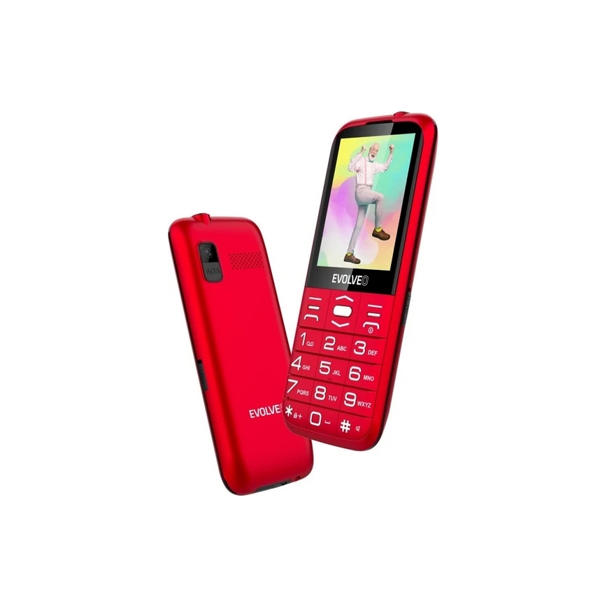 Evolveo - EasyPhone XO rdeč mobilni telefon za starejše