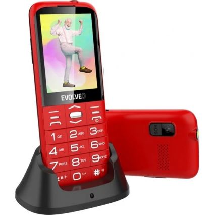 Evolveo - EasyPhone XO rdeč mobilni telefon za starejše