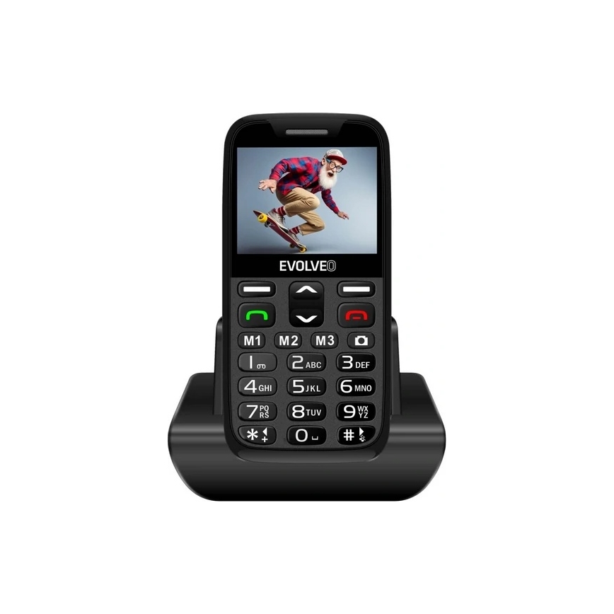 Evolveo - EasyPhone XR 2G mobilni telefon za starejše črn