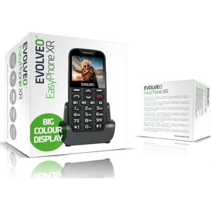 Evolveo - EasyPhone XR 4G mobilni telefon za starejše črna