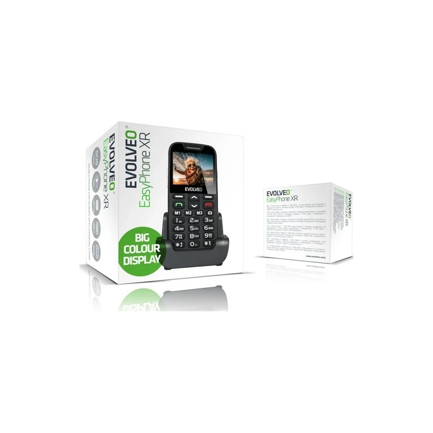 Evolveo - EasyPhone XR 4G mobilni telefon za starejše črna