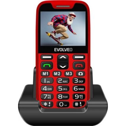Evolveo - EasyPhone XR, 4G mobilni telefon za starejše, rdeč