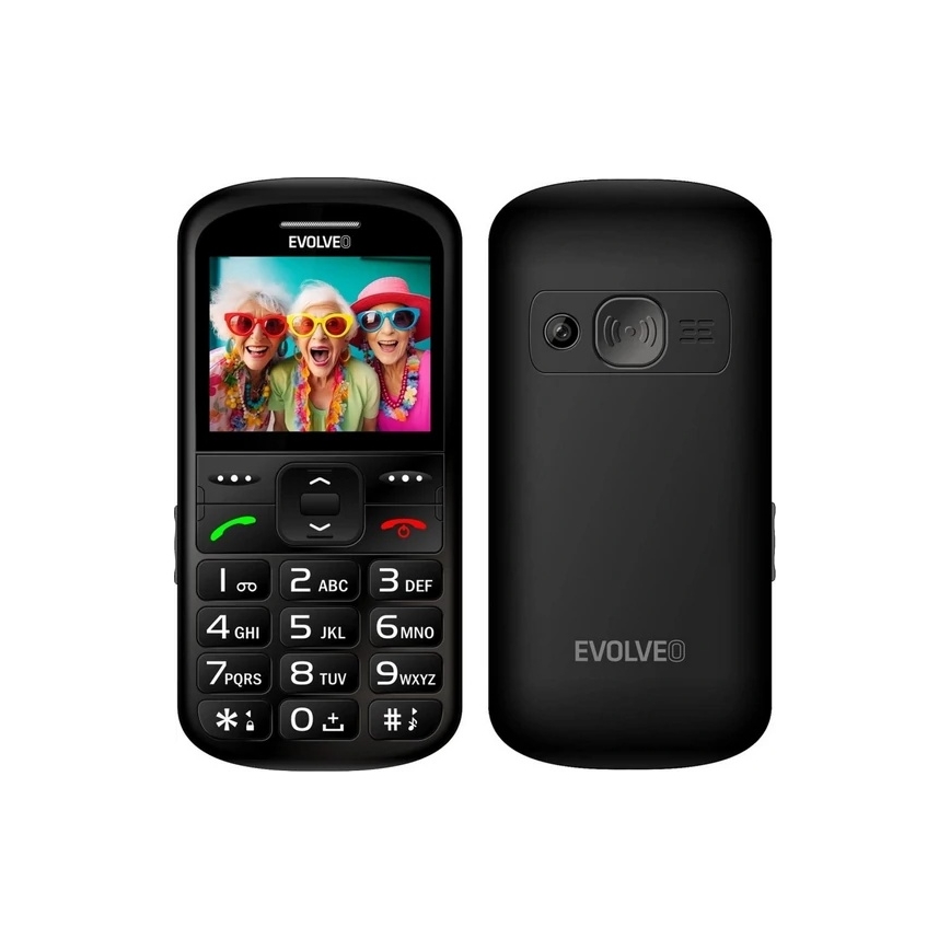 Evolveo - EasyPhone XS, mobilni telefon za starejše, črn