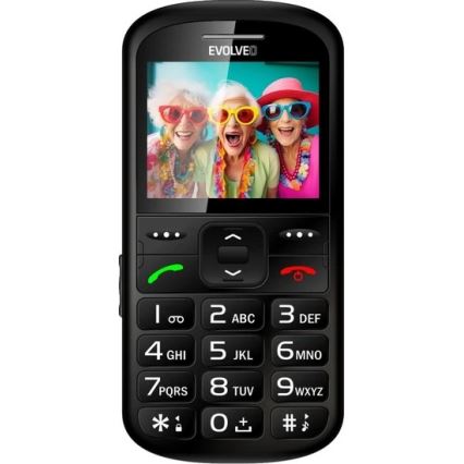 Evolveo - EasyPhone XS, mobilni telefon za starejše, črn