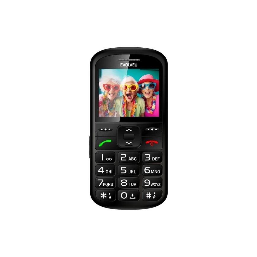 Evolveo - EasyPhone XS, mobilni telefon za starejše, črn