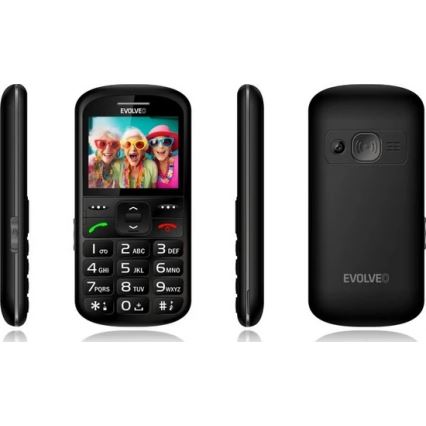 Evolveo - EasyPhone XS, mobilni telefon za starejše, črn