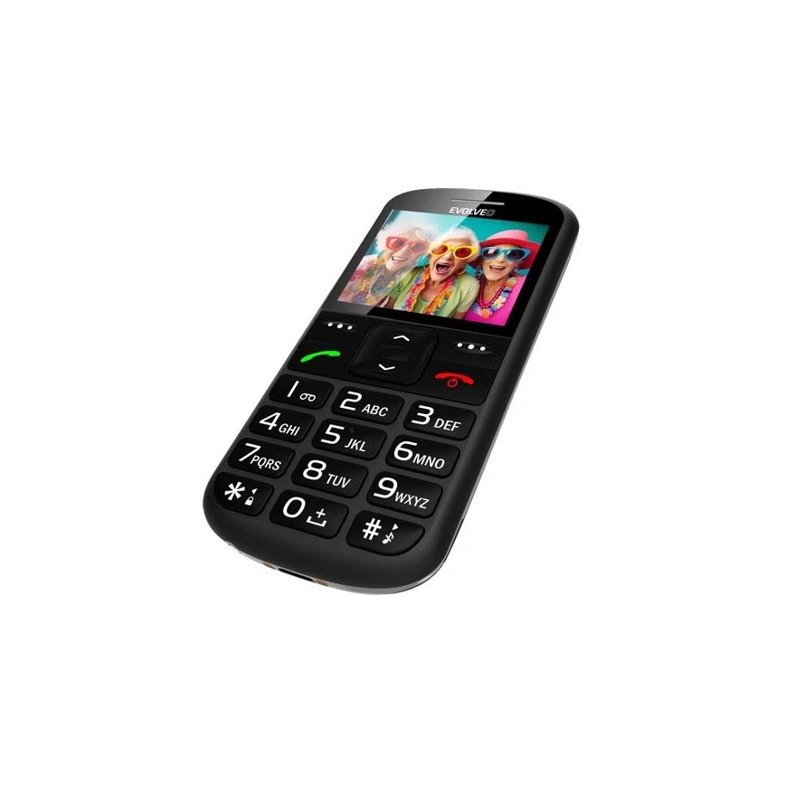 Evolveo - EasyPhone XS mobilni telefon za starejše, črne barve