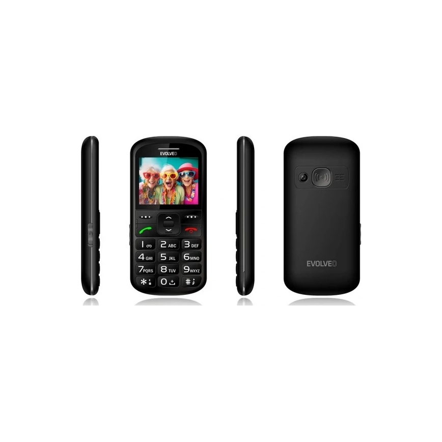 Evolveo - EasyPhone XS mobilni telefon za starejše, črne barve
