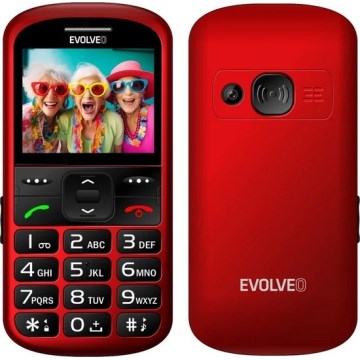 Evolveo - EasyPhone XS, mobilni telefon za starejše, rdeč