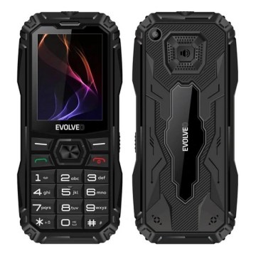 Evolveo - MaxPhone A1, gumbni telefon z dvojno SIM, črne barve
